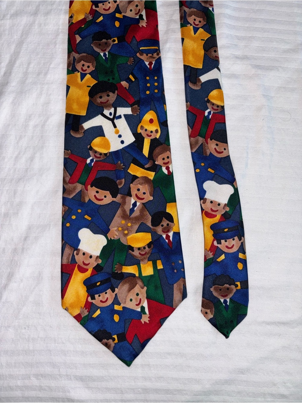 SAVE THE CHILDREN Sarah, Age 12 “Dads” Patterned Imported Silk Necktie